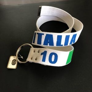Italia - Unisex Canvas Belt, with the Colors of Italy.